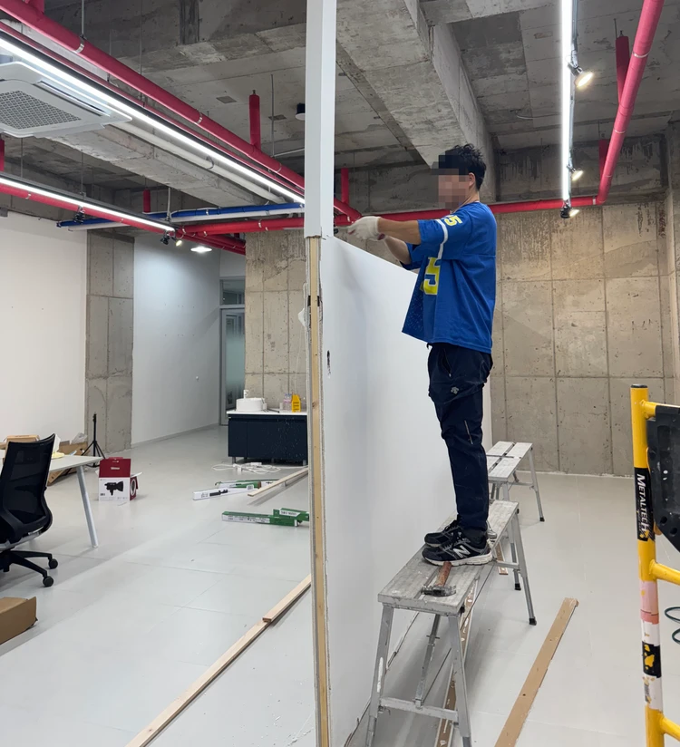 스튜디오 벽면 시공